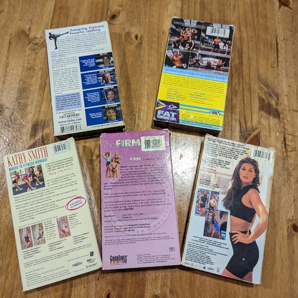 Lot of 5 90s Vintage Workout VHS Tapes MTV Tae Bo Fitness - Picture 3 of 3